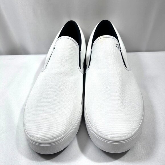 Calvin Klein Ryor Slip On Flat Sole Sneakers White US 11.5 M Casual - Picture 3 of 9